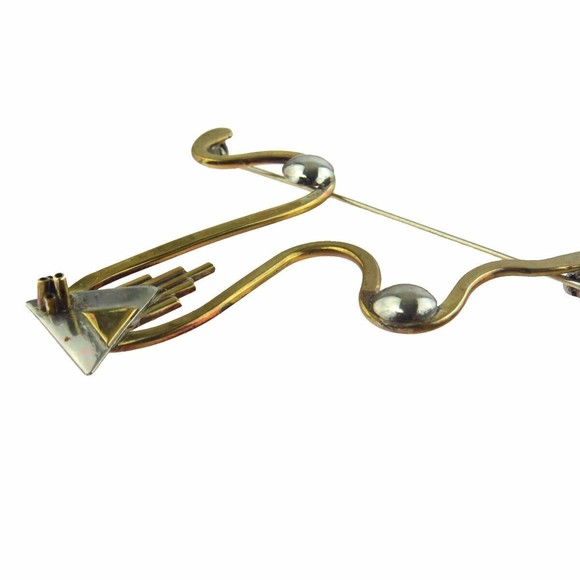 Art to Wear 90s Modernist Statement Brooch - Picture 4 of 5